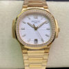 Patek Philippe Nautilus Ladies 7118/1200R-001 3K Factory White Dial JF Replica Watches - JF Replica