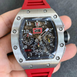 Richard Mille RM011 KV Factory Red Strap JF Replica Watches - JF Replica