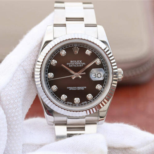 Rolex Datejust M126334-0011 EW Factory Black Diamond Dial JF Replica Watches - JF Replica