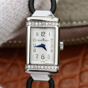 Jaeger LeCoultre Reverso MG Factory Stainless Steel Diamond White Dial JF Replica Watches - JF Replica