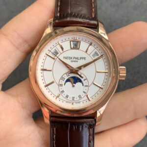 Patek Philippe Complications 5205R-001 GR Factory Leather Strap JF Replica Watches - JF Replica