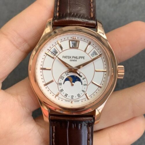 Patek Philippe Complications 5205R-001 GR Factory Leather Strap JF Replica Watches - JF Replica
