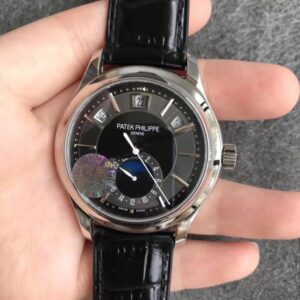 Patek Philippe Complications 5205G-010 GR Factory Black Leather Strap JF Replica Watches - JF Replica
