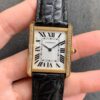 Cartier Tank K11 Factory V2 Yellow Gold Leather Strap JF Replica Watches - JF Replica
