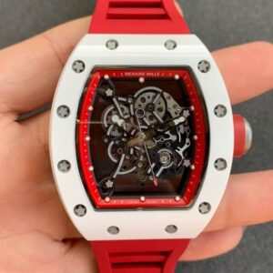 Richard Mille RM055 KV Factory V2 Red Strap JF Replica Watches - JF Replica