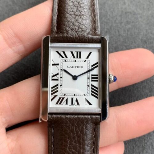 Cartier Tank WSTA0030 K11 Factory Leather Strap JF Replica Watches - JF Replica