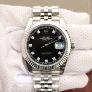 Rolex Datejust M126334-0012 EW Factory Black Diamond Dial JF Replica Watches - JF Replica