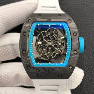 Richard Mille RM055 ZF Factory Carbon Fiber Rubber Strap JF Replica Watches - JF Replica