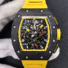 Richard Mille RM-011 KV Factory Yellow Rubber Strap JF Replica Watches - JF Replica