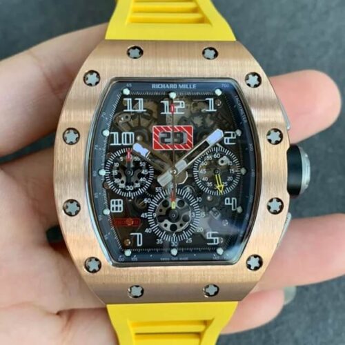 Richard Mille RM011 KV Factory Yellow Strap JF Replica Watches - JF Replica