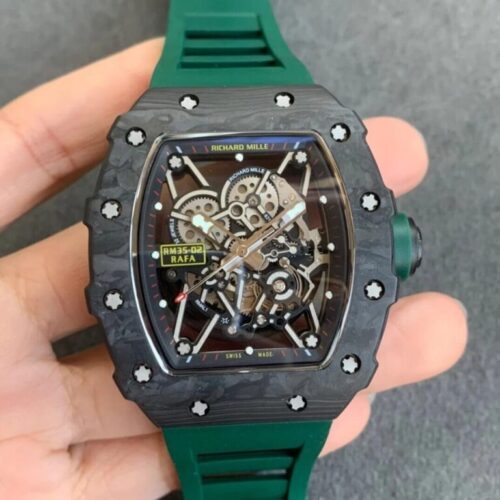 Richard Mille RM035-02 KV Factory V3 Green Rubber Strap JF Replica Watches - JF Replica