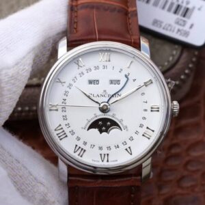 Blancpain Villeret 6654 OM Factory V2 Leather Strap JF Replica Watches - JF Replica