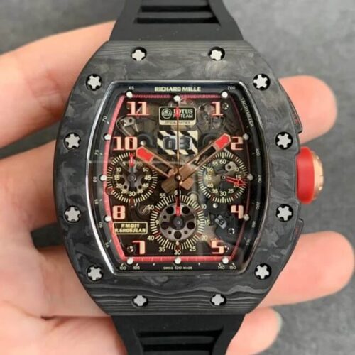Richard Mille RM-011 KV Factory V2 Forged Carbon Black Strap JF Replica Watches - JF Replica