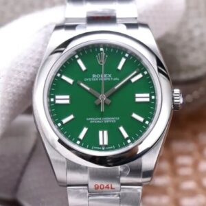 Rolex Oyster Perpetual M124300-0005 41MM EW Factory Green Dial JF Replica Watches - JF Replica