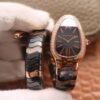 Bvlgari Serpenti BV Factory Rose Gold Black Dial JF Replica Watches - JF Replica