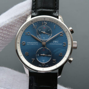 IWC Portugieser IW371432 ZF Factory V7 Blue Dial Leather Strap JF Replica Watches - JF Replica