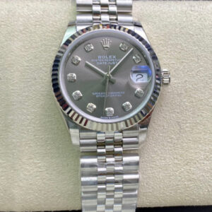 Rolex Datejust M278274-0008 31MM EW Factory Grey Diamond Dial JF Replica Watches - JF Replica