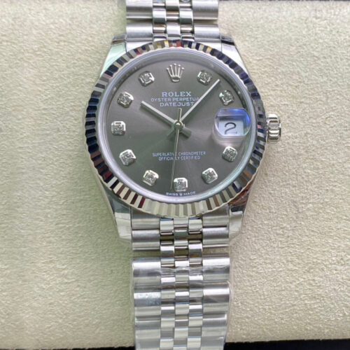 Rolex Datejust M278274-0008 31MM EW Factory Grey Diamond Dial JF Replica Watches - JF Replica