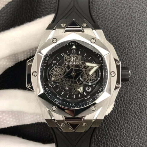 Hublot Big Bang Sang Bleu II 418.NX.1107.RX.MXM19 HB Factory Black Strap JF Replica Watches - JF Replica