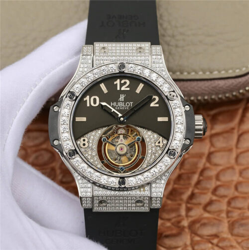 Hublot Big Bang Tourbillon Diamond-Set Bezel JF Replica Watches - JF Replica