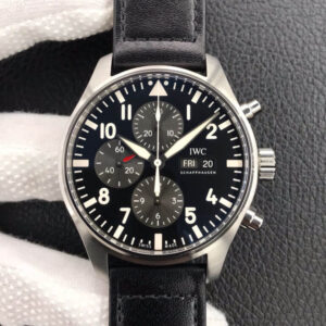 IWC Pilot IW377709 ZF Factory Black Strap JF Replica Watches - JF Replica
