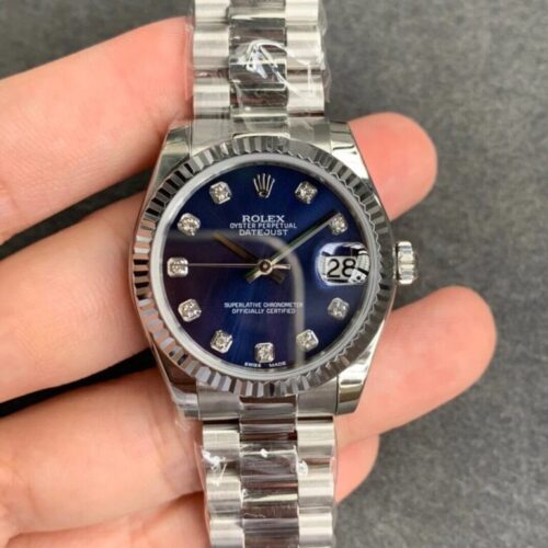 Rolex Datejust 31MM GS Factory Blue Diamond Dial JF Replica Watches - JF Replica