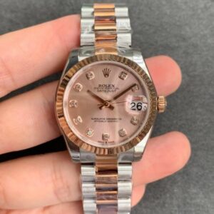 Rolex Datejust M278271-0023 GS Factory Rose Gold Diamond Dial JF Replica Watches - JF Replica