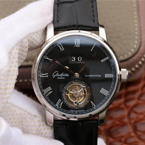 Glashutte Senator Tourbillon 1-94-03-04-04-04 R8 Factory V3 Black Dial JF Replica Watches - JF Replica