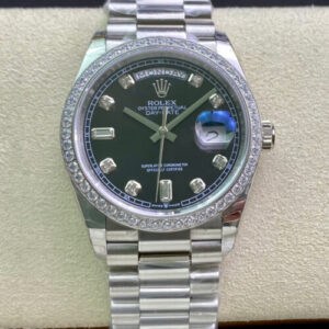 Rolex Day Date 118346 36MM EW Factory Diamond-Set Bezel JF Replica Watches - JF Replica