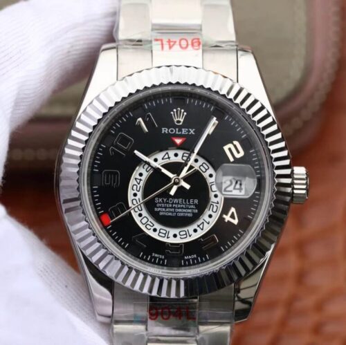Rolex Sky Dweller 326939 Noob Factory Black Dial JF Replica Watches - JF Replica