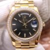Rolex Day Date 40MM EW Factory Yellow Gold Diamond-Set Bezel JF Replica Watches - JF Replica