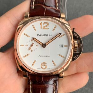 Panerai Luminor PAM01042 VS Factory Brown Leather Strap JF Replica Watches - JF Replica