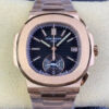 Patek Philippe Nautilus 5980/1R-001 3K Factory V2 Black Dial JF Replica Watches - JF Replica
