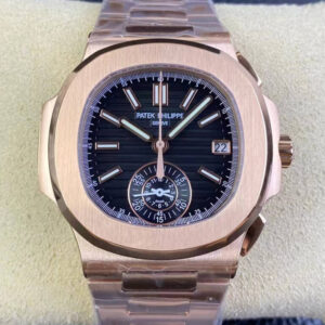 Patek Philippe Nautilus 5980/1R-001 3K Factory V2 Black Dial JF Replica Watches - JF Replica