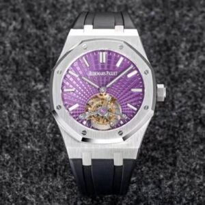 Audemars Piguet Royal Oak Tourbillon R8 Factory V3 Titanium Purple Dial JF Replica Watches - JF Replica