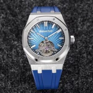 Audemars Piguet Royal Oak Tourbillon R8 Factory V3 Blue Rubber Strap JF Replica Watches - JF Replica