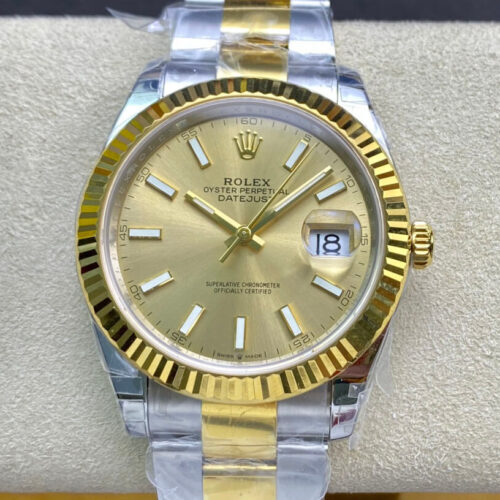 Rolex Datejust M126333-0009 VS Factory Yellow Gold Dial JF Replica Watches - JF Replica