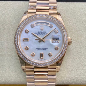 Rolex Day Date 128238 EW Factory V2 Diamond-set Dial JF Replica Watches - JF Replica