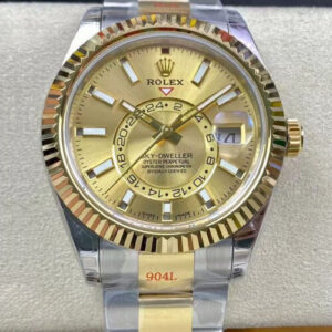 Rolex Sky Dweller M326933-0001 V2 Noob Factory Gold Bezel JF Replica Watches - JF Replica