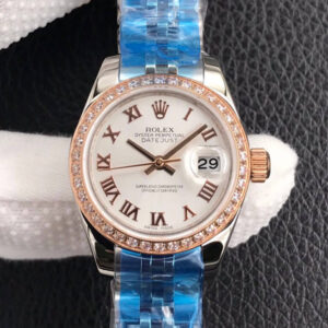 Rolex Datejust 28MM BP Factory Rose Gold Diamond JF Replica Watches - JF Replica