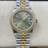 Rolex Datejust M278383RBR-0030 31MM EW Factory Green Diamond Dial JF Replica Watches - JF Replica