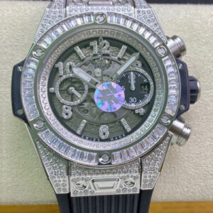 Hublot BIG BANG 421.NX.1170.RX.0904 ZF Factory Diamond Case Rubber Strap JF Replica Watches - JF Replica