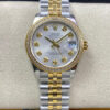 Rolex Datejust M278383RBR-0020 31MM EW Factory Silver Diamond Dial JF Replica Watches - JF Replica