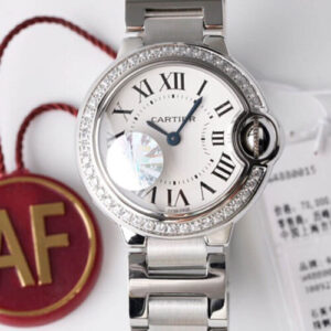 Ballon Bleu De Cartier 28MM W4BB0015 AF Factory Stainless Steel Strap JF Replica Watches - JF Replica
