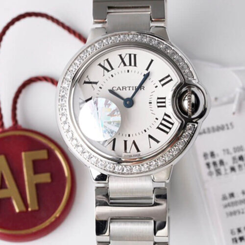 Ballon Bleu De Cartier 28MM W4BB0015 AF Factory Stainless Steel Strap JF Replica Watches - JF Replica
