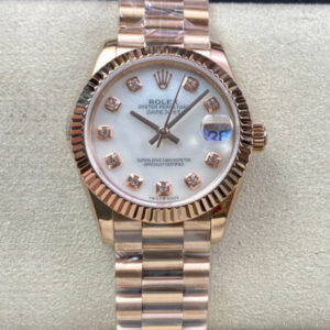 Rolex Datejust M278275-0009 31MM EW Factory Rose Gold Strap JF Replica Watches - JF Replica