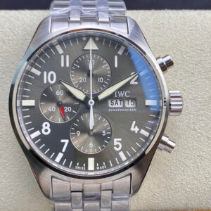 IWC Pilot IW377719 ZF Factory Grey Stainless Steel Strap JF Replica Watches - JF Replica