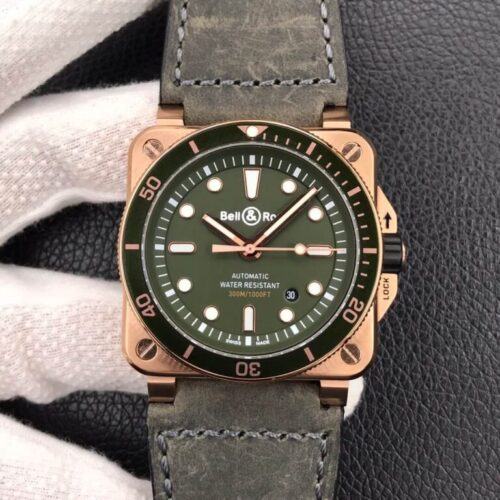 Bell & Ross BR0392-D-G-BR/SCA Green Dial JF Replica Watches - JF Replica