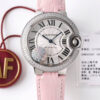 Ballon Bleu De Cartier 33MM WE902067 AF Factory Pink Strap JF Replica Watches - JF Replica