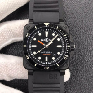 Bell & Ross BR0392-D-BL-CE/SRB Black Strap JF Replica Watches - JF Replica